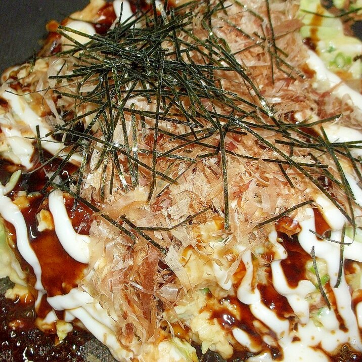 キャベツと豚肉のお好み焼き風☆